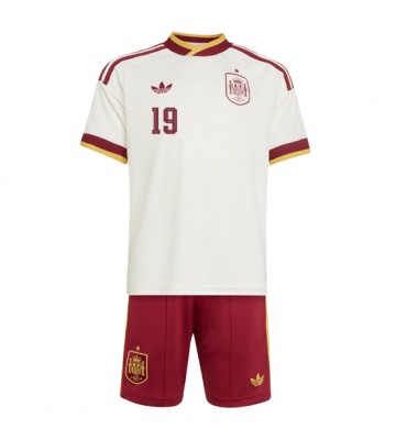 Spanien Lamine Yamal #19 Udebanetrøje Børn VM 2026 Kortærmet (+ Korte bukser)